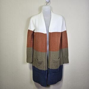 Madewell Women XXS Kent Striped Wool Alpaca Cardigan Sweater Grandpa Lightweight